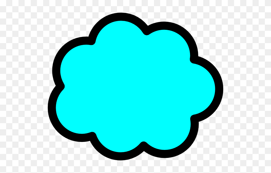 Speech Cloud Clip Art At Clker - Thinking Bubble Png Transparent