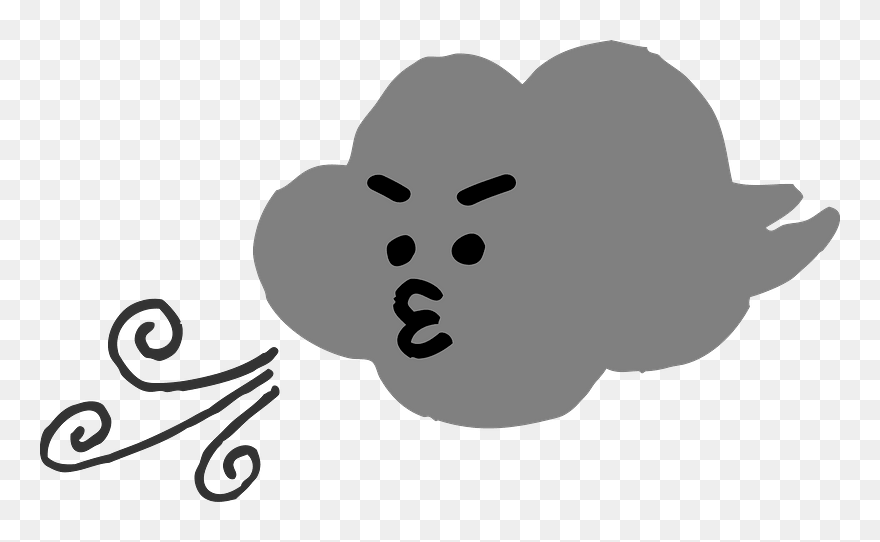 Clouds Wind Clipart - Illustration - Png Download