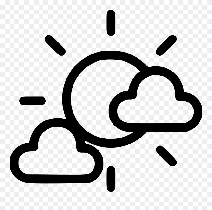 Cloud Clouds Sunny Sun Cloudy Comments - Transparent Clouds And Sun Png Clipart