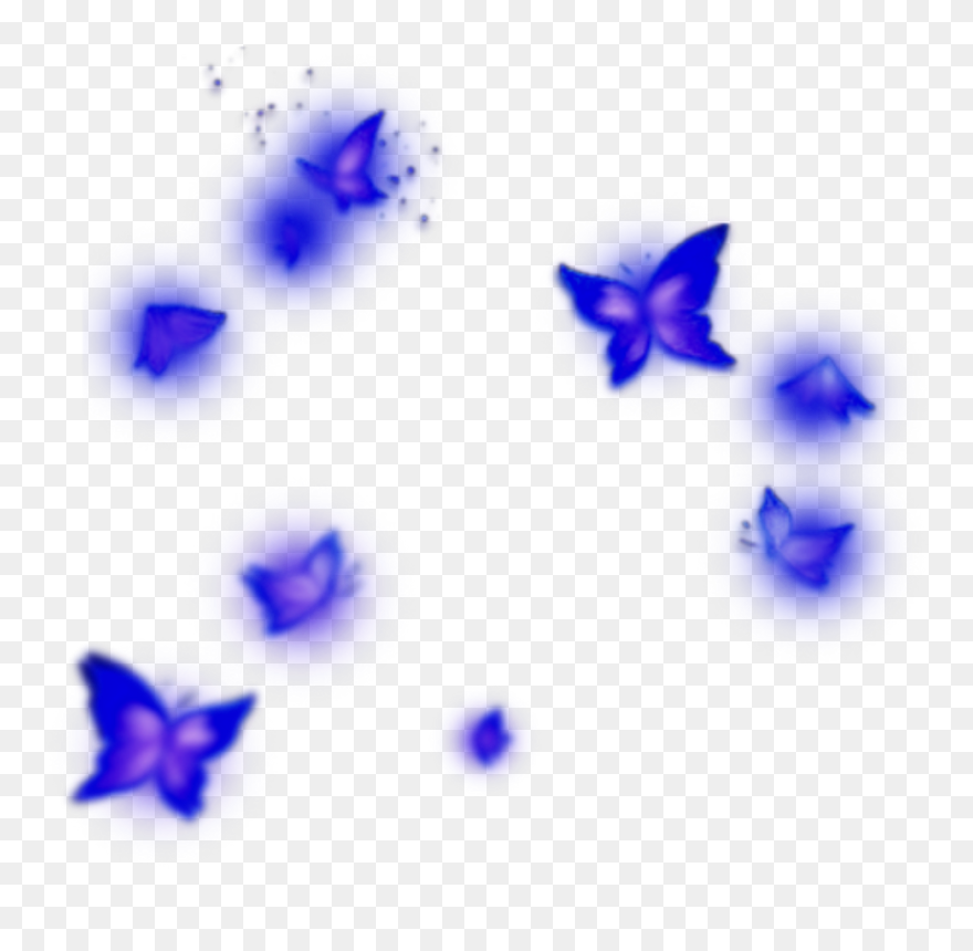 #blue #purple #butterfly #butterflies #glow #bug #bluebutterflies - Glowing Blu Butterfly Png Clipart