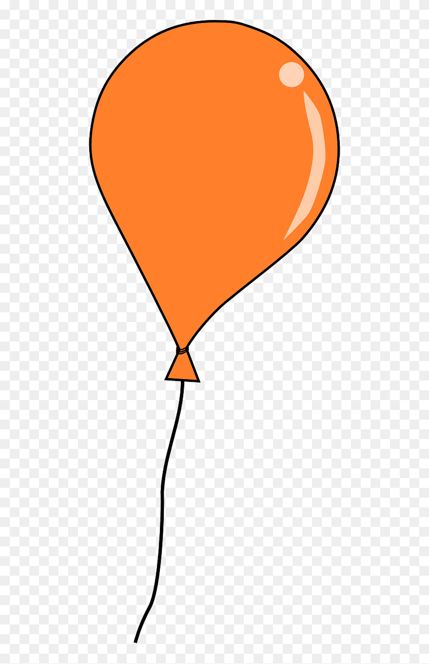 Free Orange Balloon Clip Art - Transparent Background Balloon Clipart - Png Download