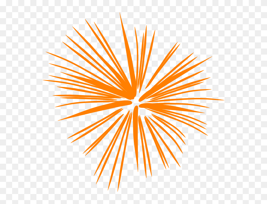 Large Orange Fireworks Clip Art At Clipart Library - Transparent Fireworks Vector Png