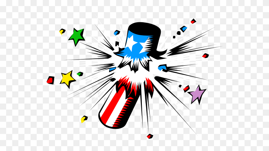 Colorful Firework - Fireworks Illustration Clipart