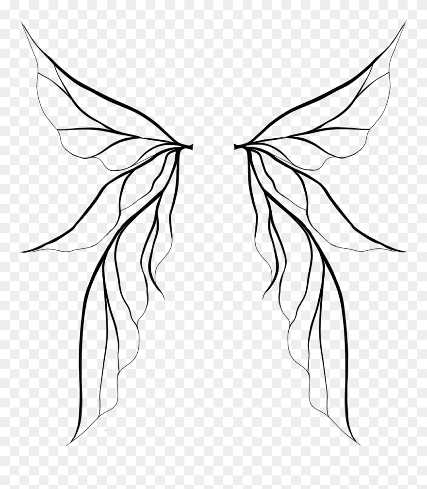 Cliparts For Free Download Fairy Clipart Outline And - Fairy Wing Vector Png Transparent Png