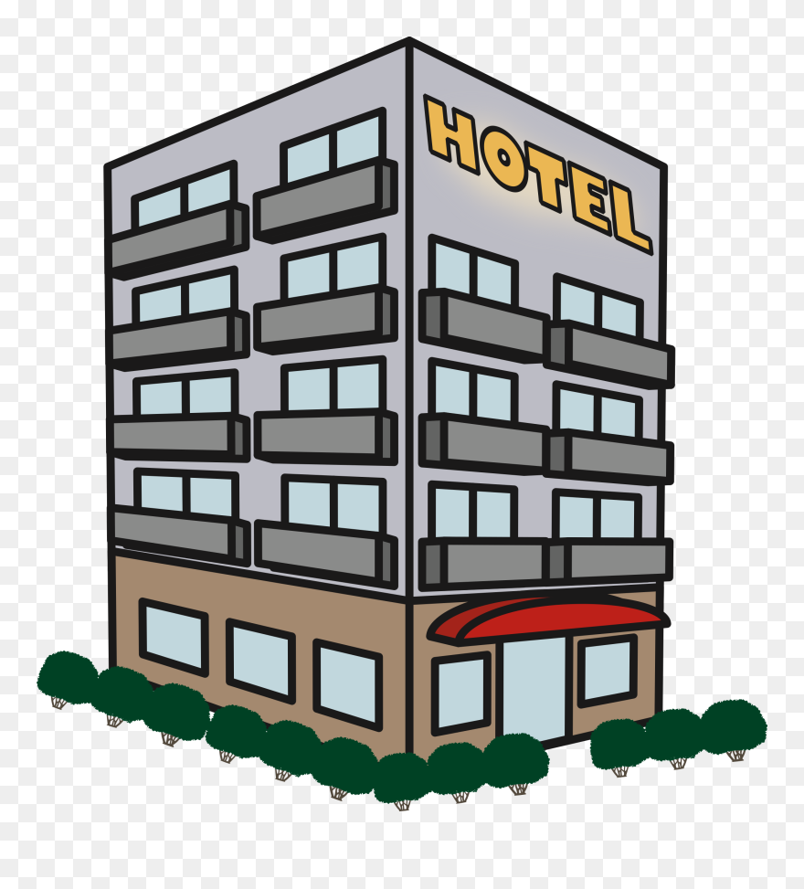 Hotel Clipart Hotel Building - Apartment Clipart - Png Download