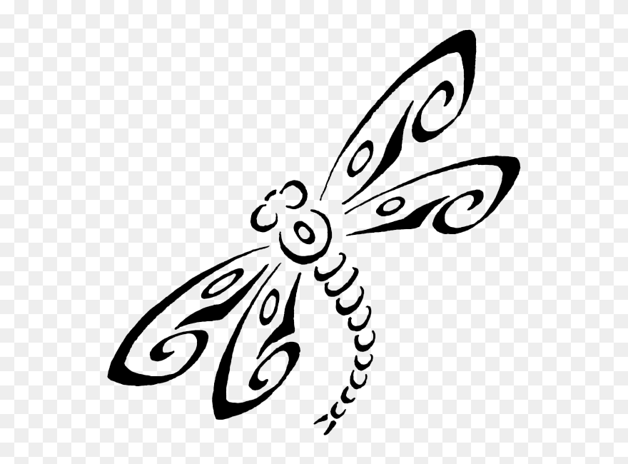 Download Dragonfly Tattoos Png Image - Free Dragonfly Clipart Black And White Transparent Png