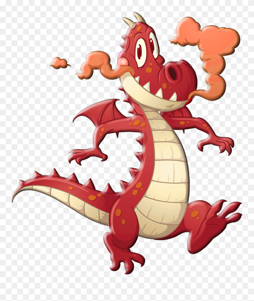 Princess And Fairytale Clipart - Drawing Of Cartoon Dragon - Png Download