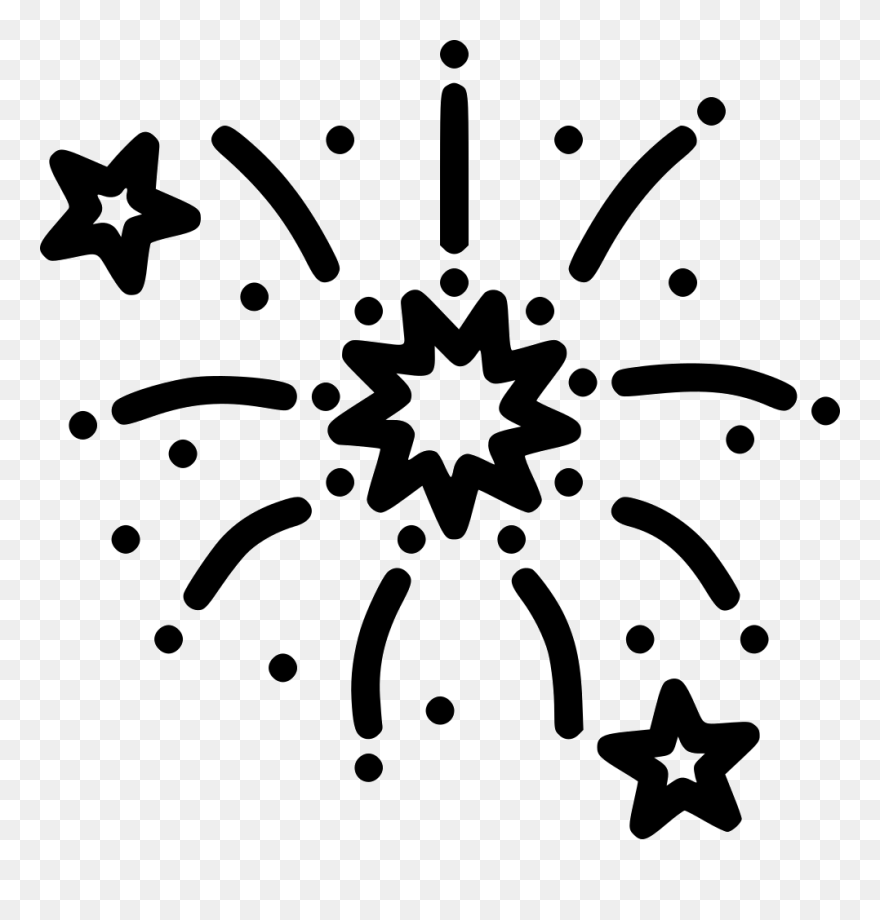 Fireworks Boom Bang Festival Celebration New Year Stars - Transparent Firework Icon Png Clipart