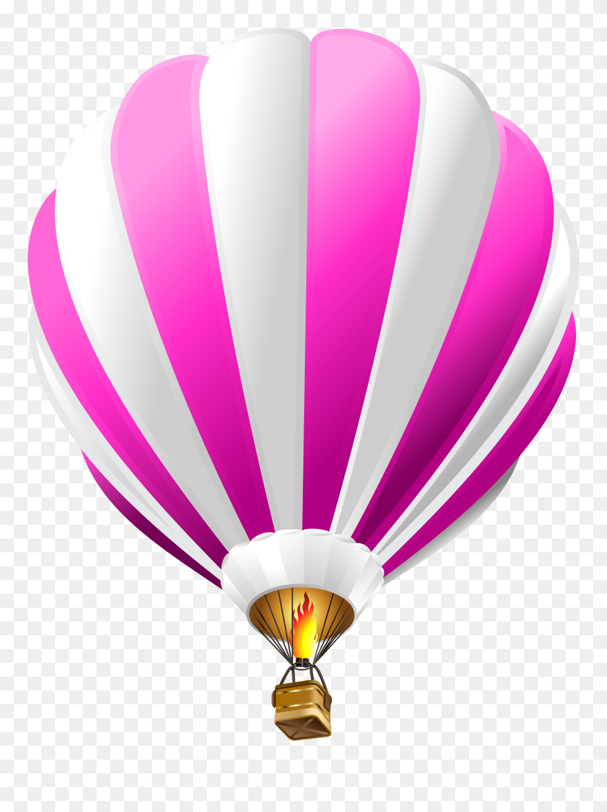 Hot Air Balloon Clipart Pink - Png Download