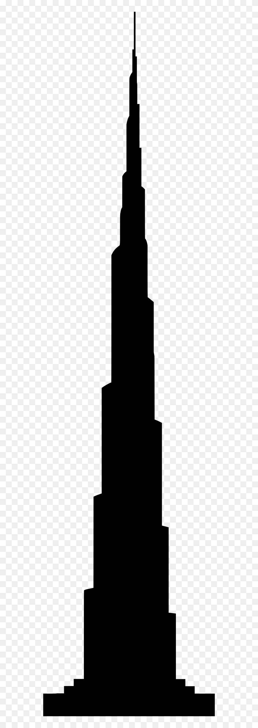 Clipart - Burj Khalifa Silhouette Vector - Png Download
