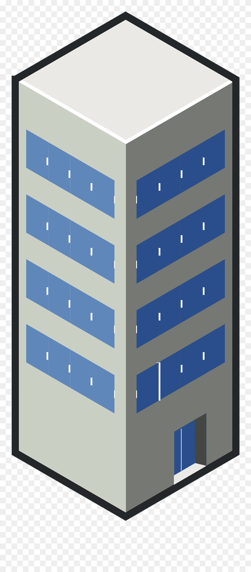 Sketsa Gambar Gedung Bertingkat Clipart