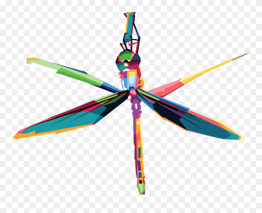 Propeller,insect,line - Geometric Dragon Clipart