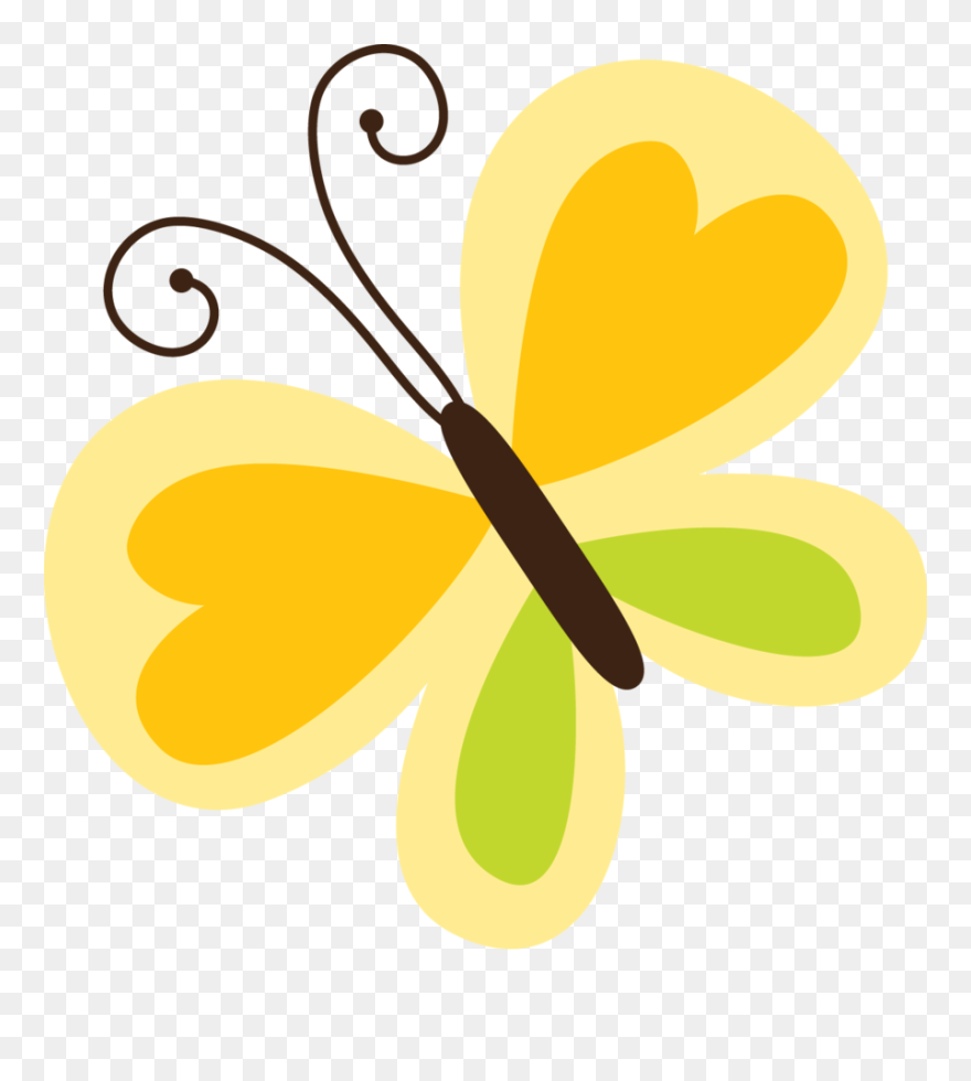 Borboletinha Amarela Png Clipart