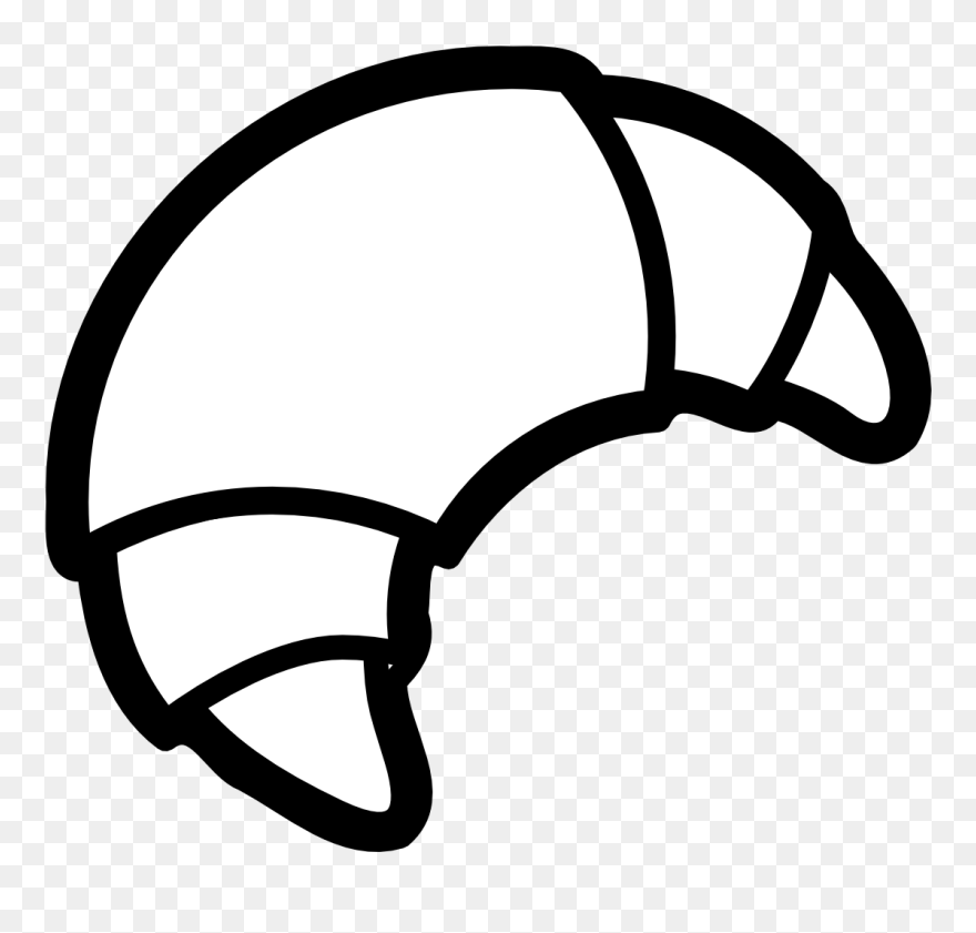 Bakery Building Clipart - Croissant Clipart Black And White - Png Download