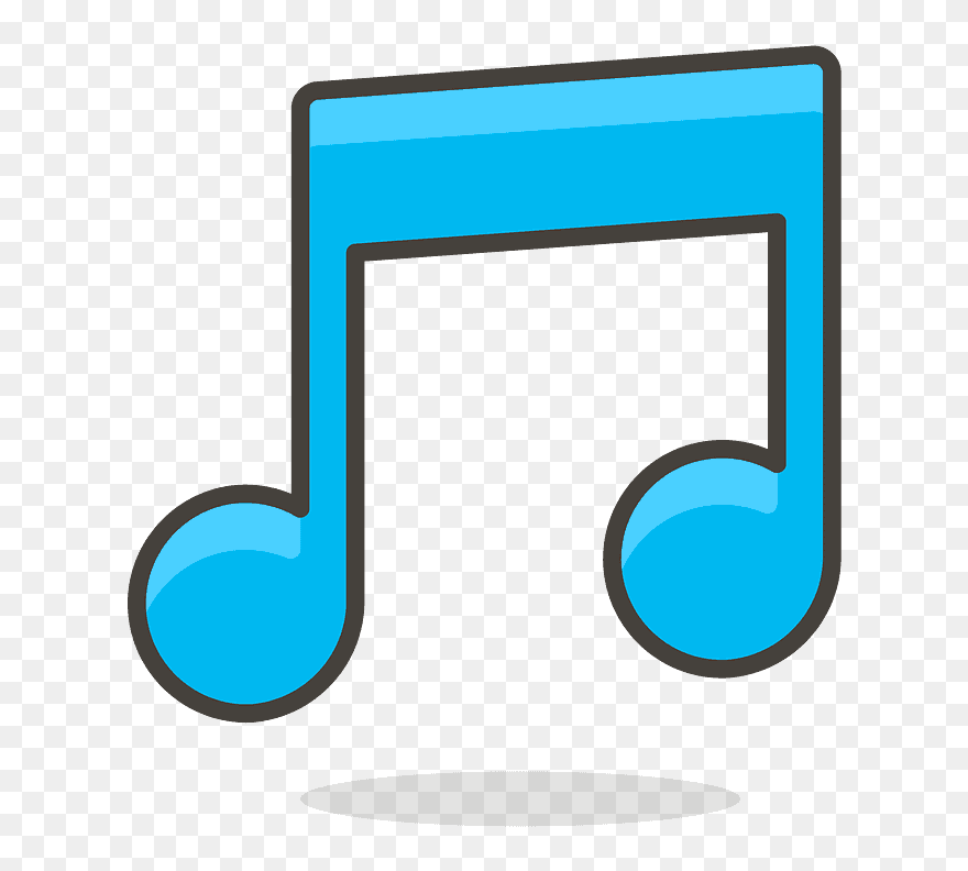 Musical Note Emoji Clipart - Music - Png Download