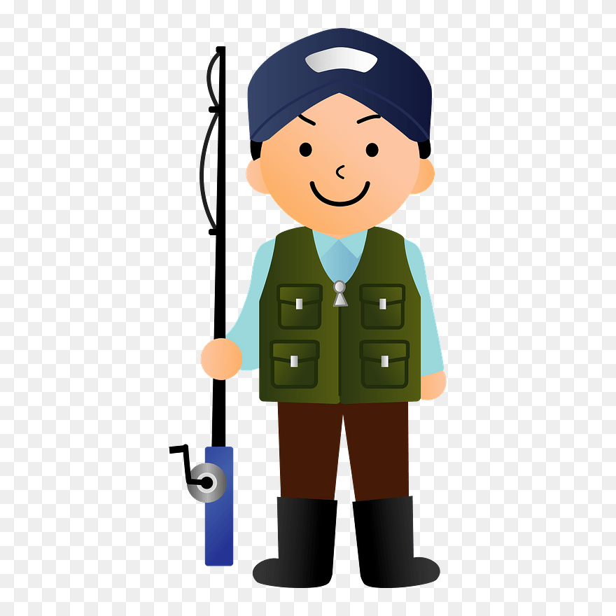 Fishing Man Clipart - 釣り 人 イラスト 無料 - Png Download