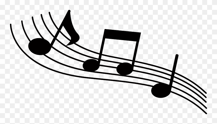 Musical Note Clipart - Notes Flowing Png Transparent Png