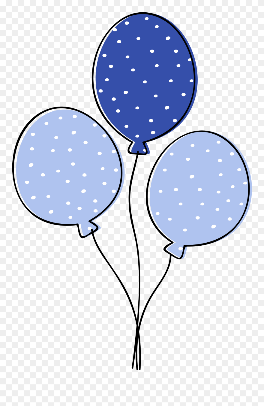 Transparent Blue Onesie Clipart - Baby With Balloons Clipart - Png Download