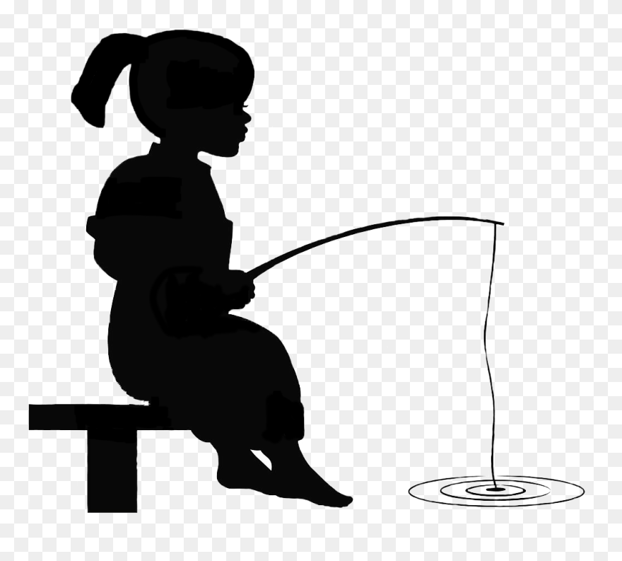 Silhouette At Getdrawings Com - Silhouette Of Little Boy Fishing Clipart
