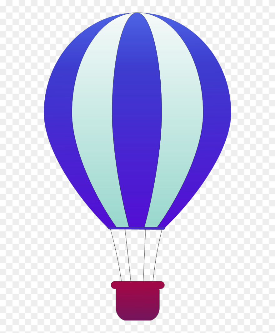 Vertical Striped Hot Air Balloons - Cartoon Hot Air Balloon Clipart - Png Download