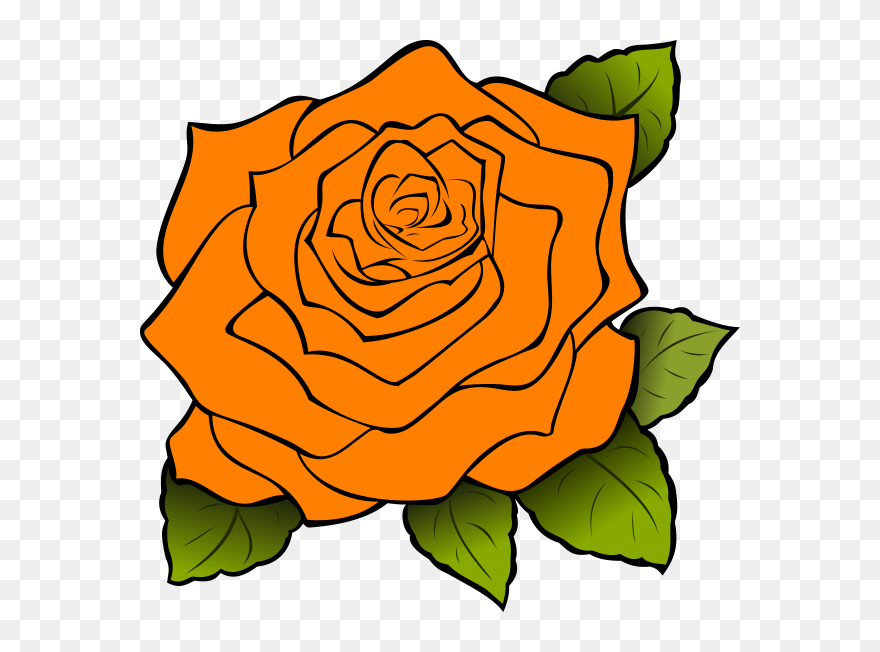 Orange Roses Clip Art - Png Download