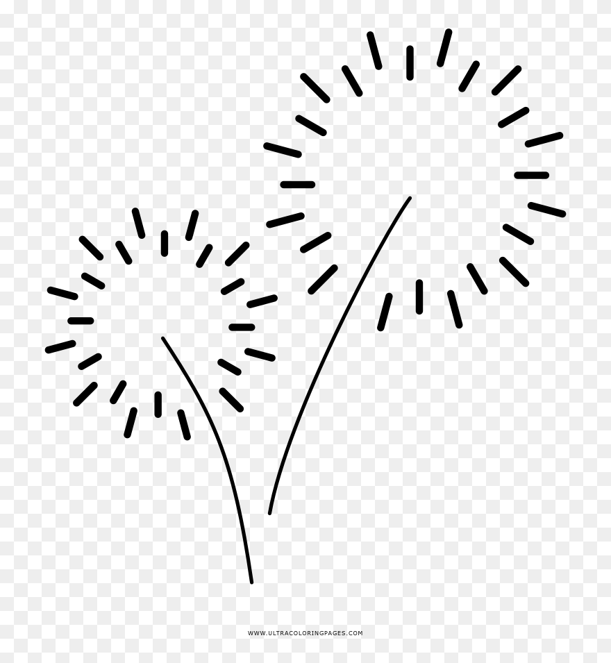 Download Drawing Fireworks Black And White Transparent Fireworks