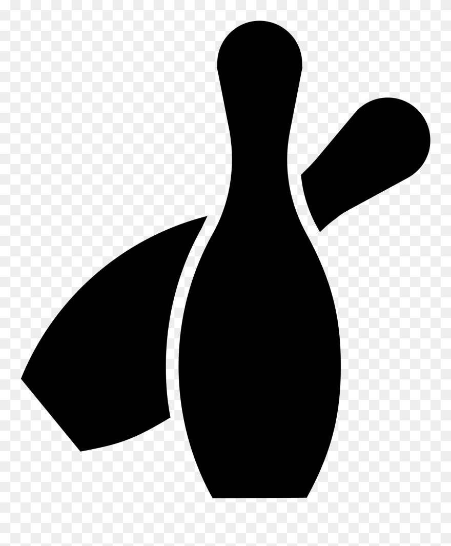 Bowling Pin Bowling Balls Clip Art - Bowling Pins Clip Silhouette - Png Download