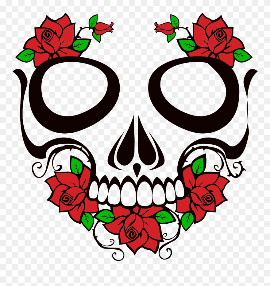 Transparent Sugar Skull Clipart