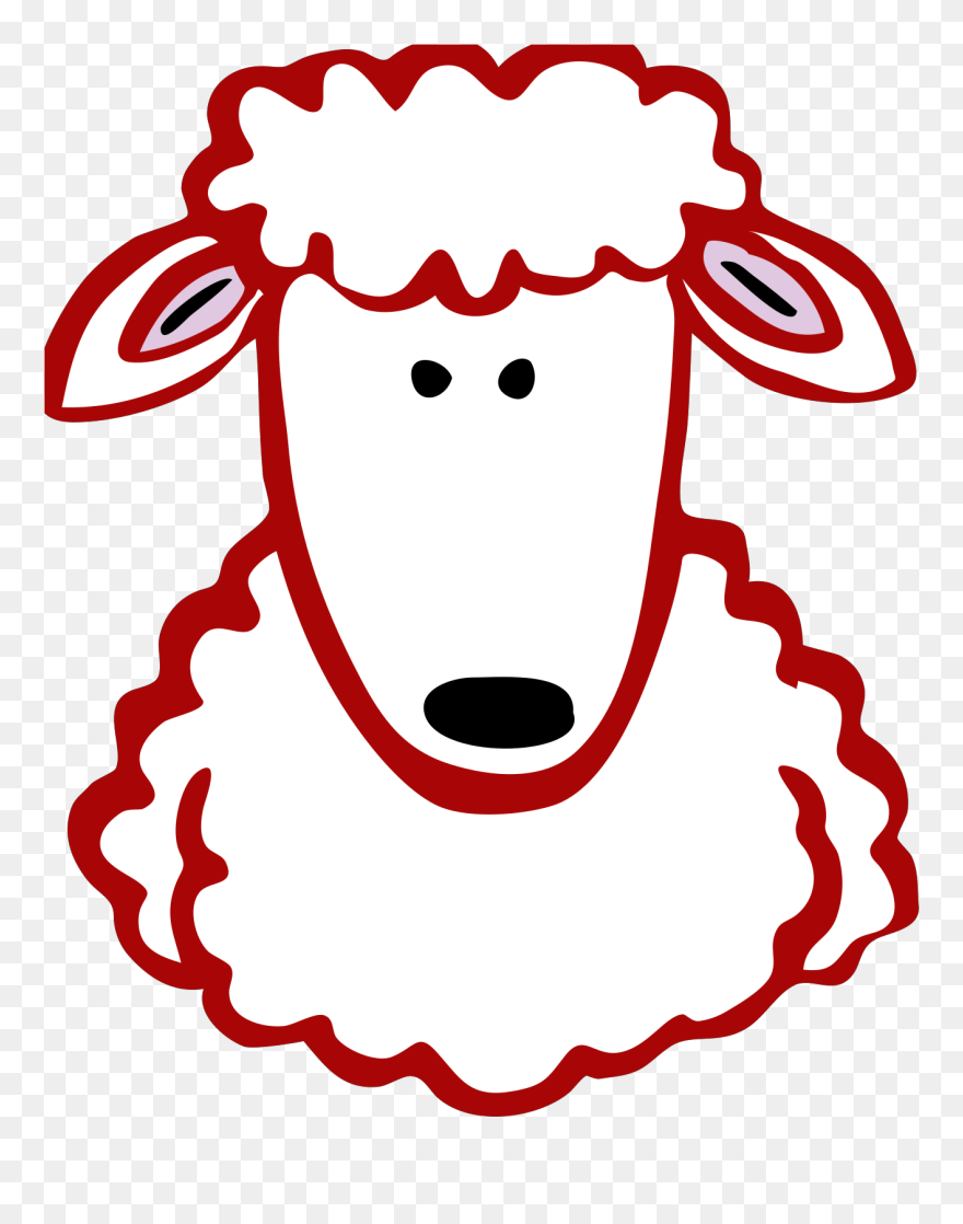 Sheep Face Clipart - Png Download