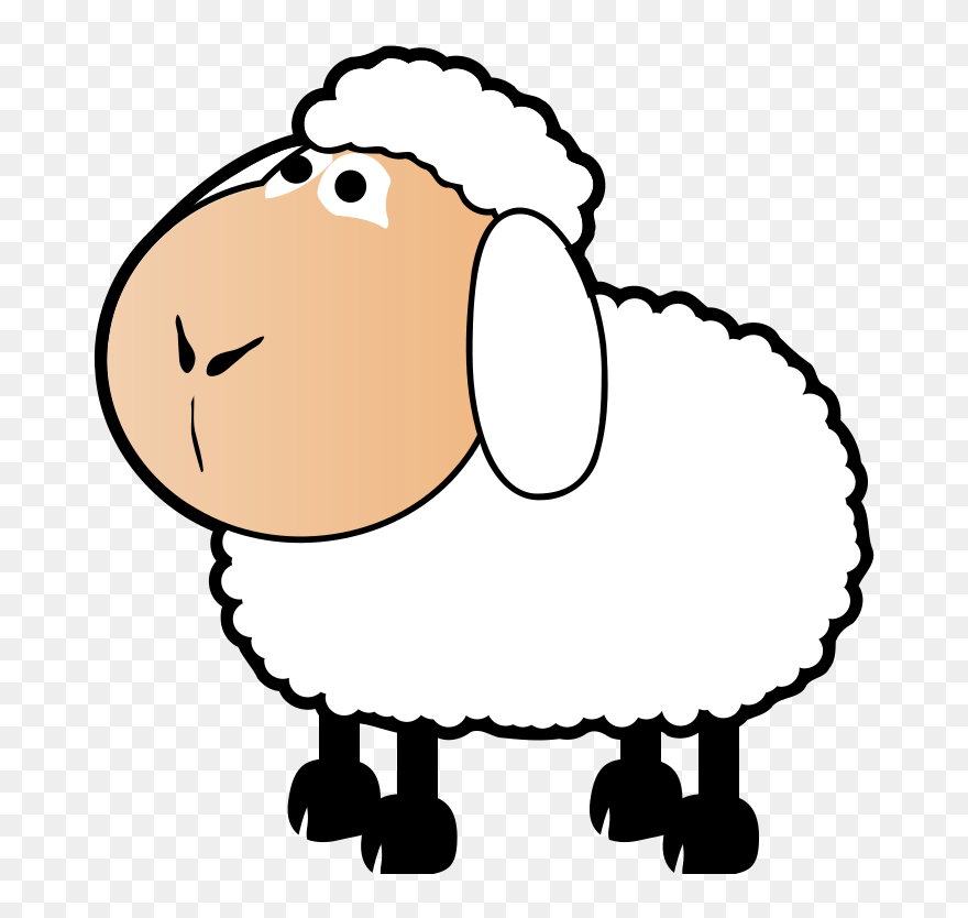 Sheep With A Colored Face Svg Clip Arts - Sheep Clipart No Background - Png Download