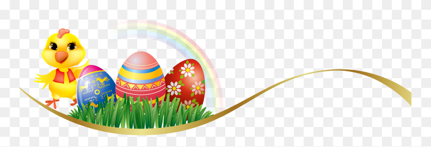 Easter Eggs Banner Clipart - Png Download