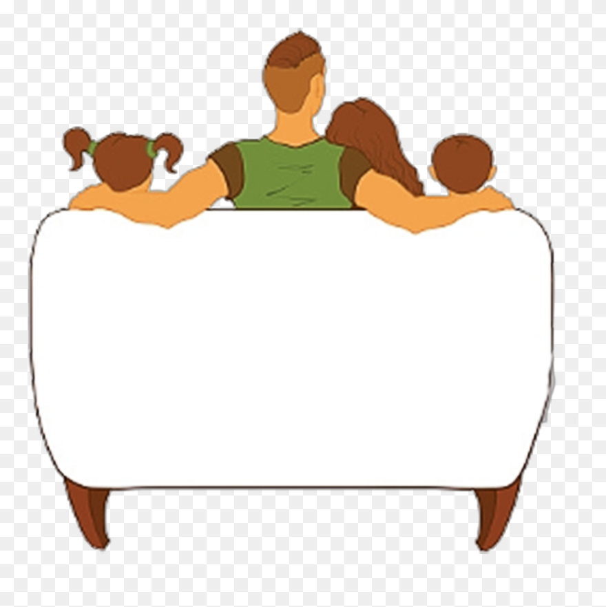 Watching Tv Png, Picture - Family Sitting On Couch Clipart Transparent Png