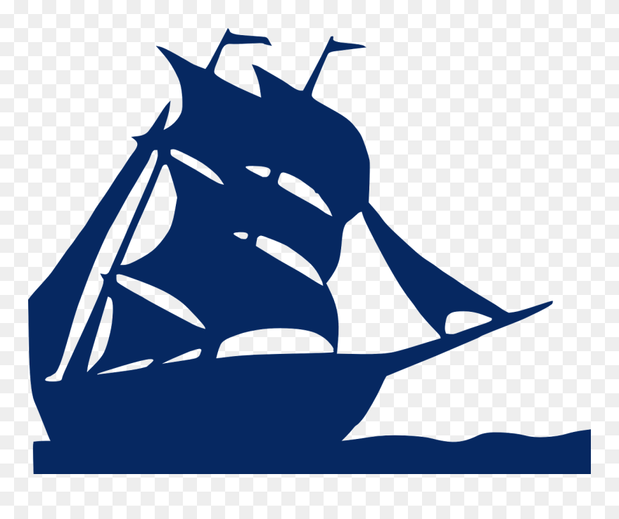 Silhouette Ship Boat Clip Art - Silhouette Pirate Ship Clipart - Png Download