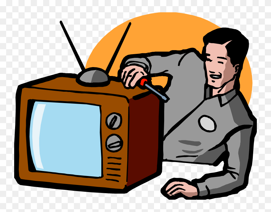 Tv Technician Clipart Clip Art Library Library Electronics - Electronic Repair Shop Clip Art - Png Download