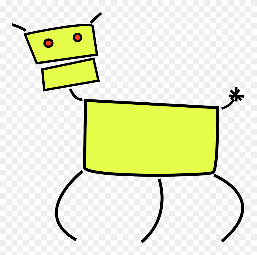 Stick Figure Clip Art Download - Dogs Art Geometric Shape - Png Download