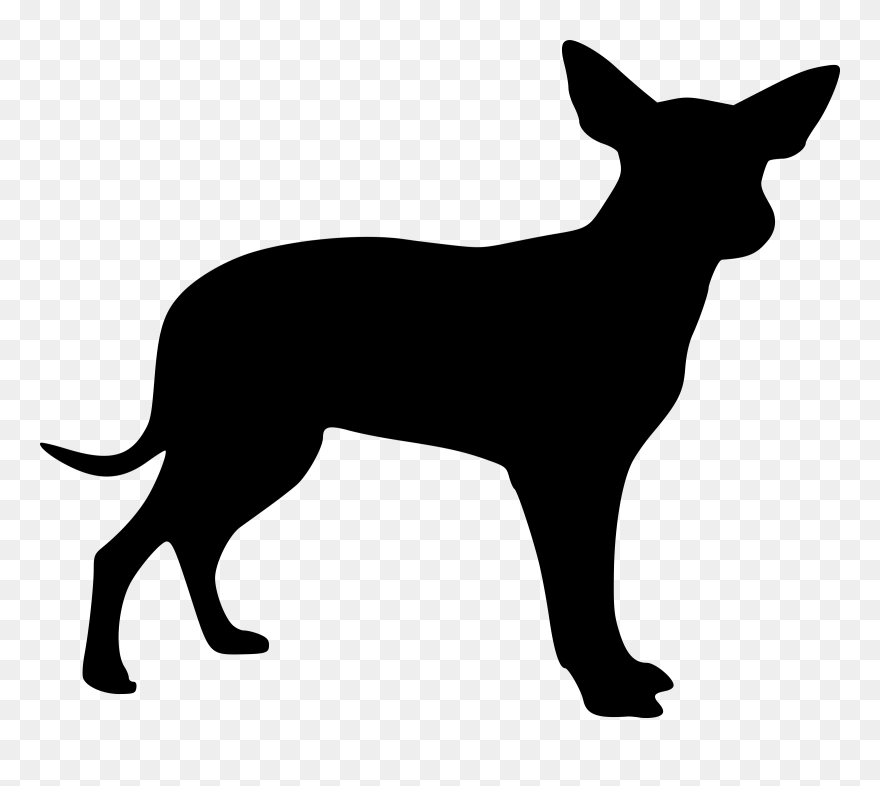 Dog Silhouette Drawing Png - Silhouette Of Small Dog Clipart