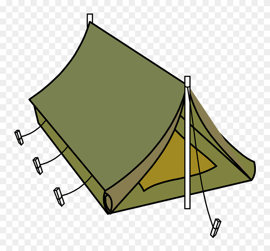 Military Style Tent Clipart - Clipart Of A Tent - Png Download