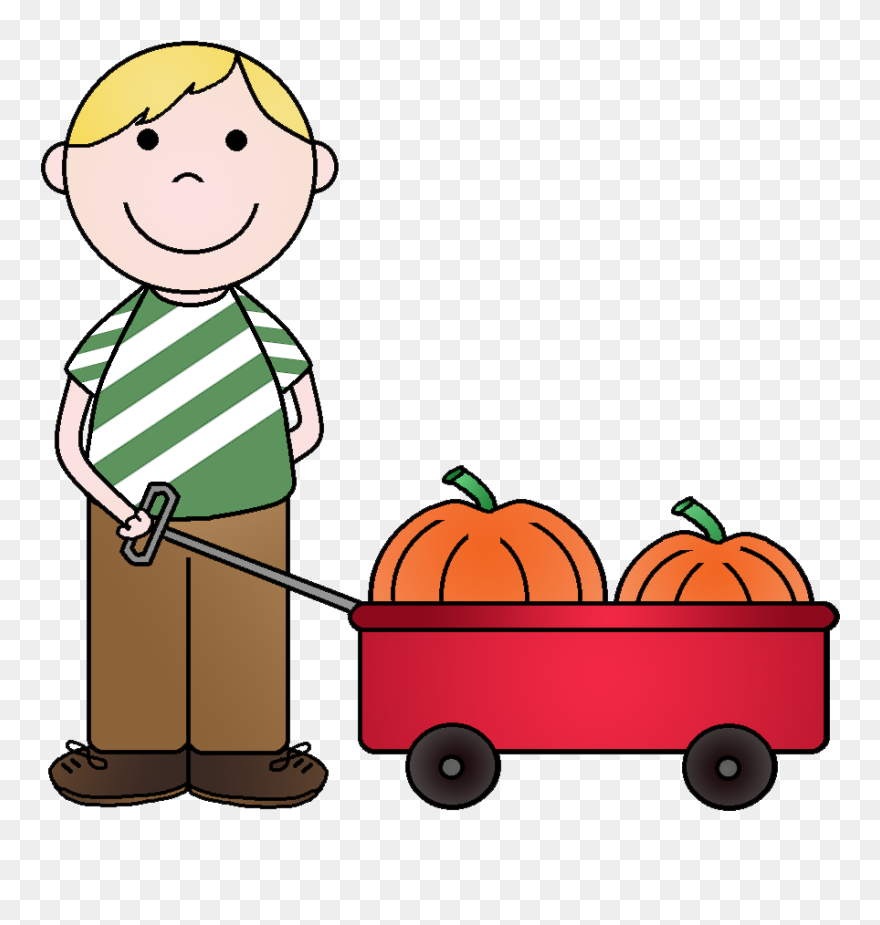 Clip Art Pumpkin Patch And Kids - Png Download