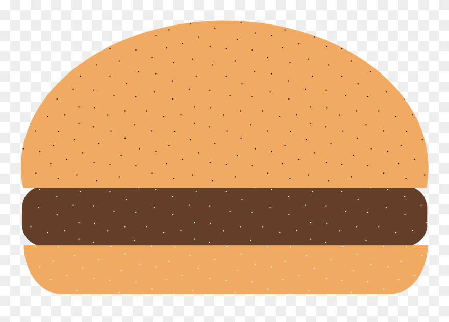 Hamburger Cartoon Burger Clipart Image - Hamburger Buns Clip Art - Png Download