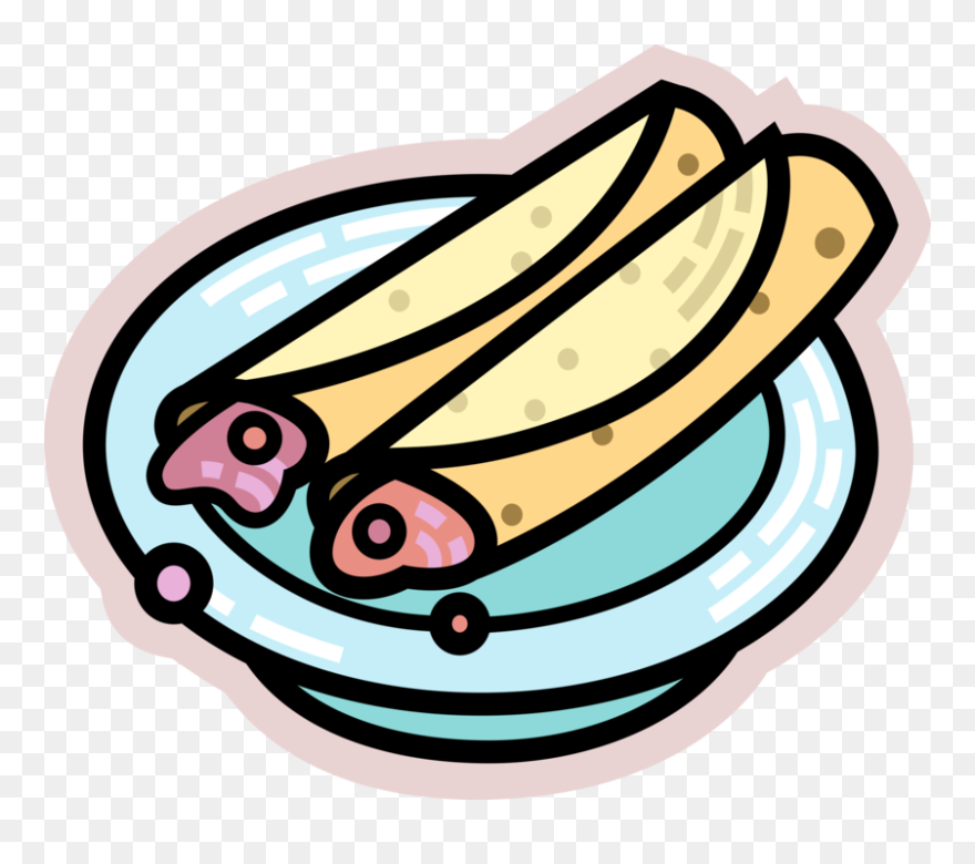 Vector Illustration Of Mexican Food Taquito Rolled - Blintzes Clipart Png Transparent Png