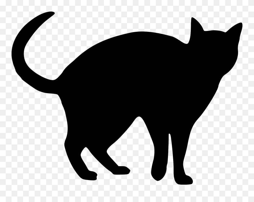 Transparent Background Black Cat Clipart - Png Download