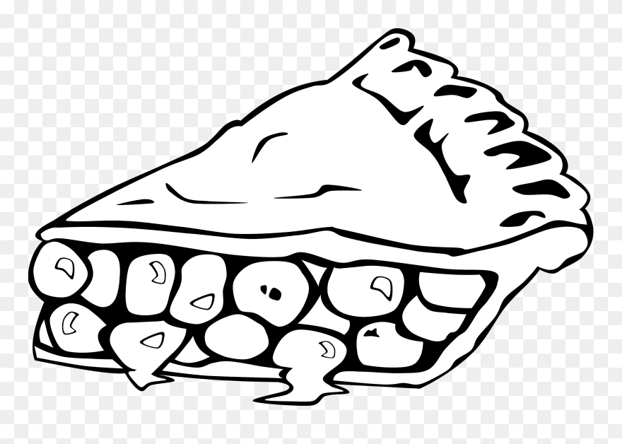 Pie Clipart Black And White Png Cherry Pie Coloring Page Transparent