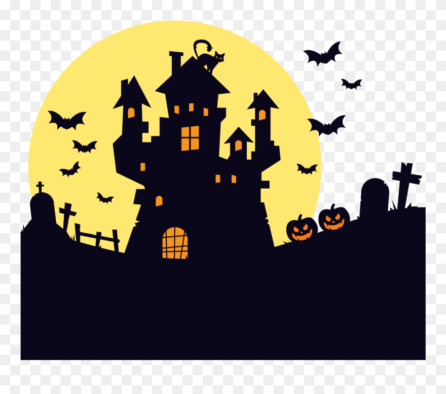 Transparent Kansas Clipart - Haunted House - Png Download