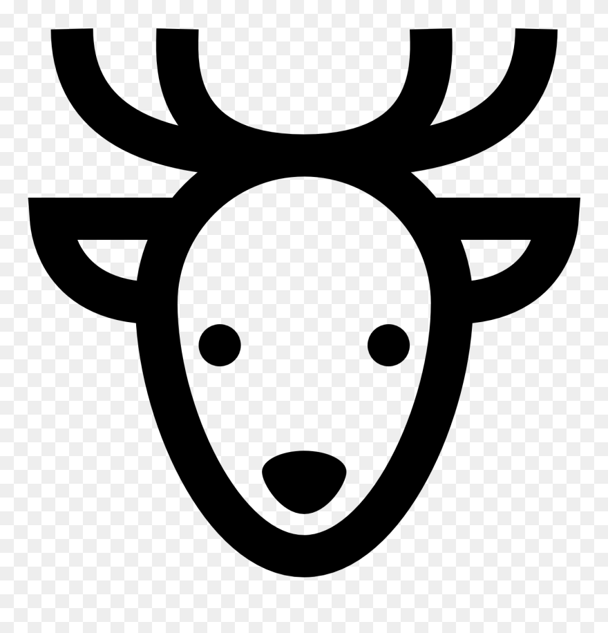 Eye Clipart Reindeer - Reindeer Icon Png Transparent Png