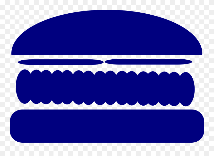 Transparent Burger Clipart - Burger Silhouette - Png Download