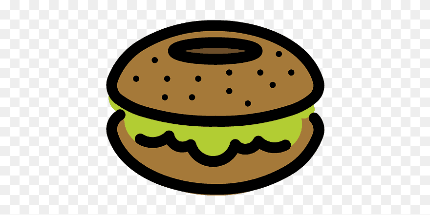 Bagel Emoji Clipart - Fast Food - Png Download