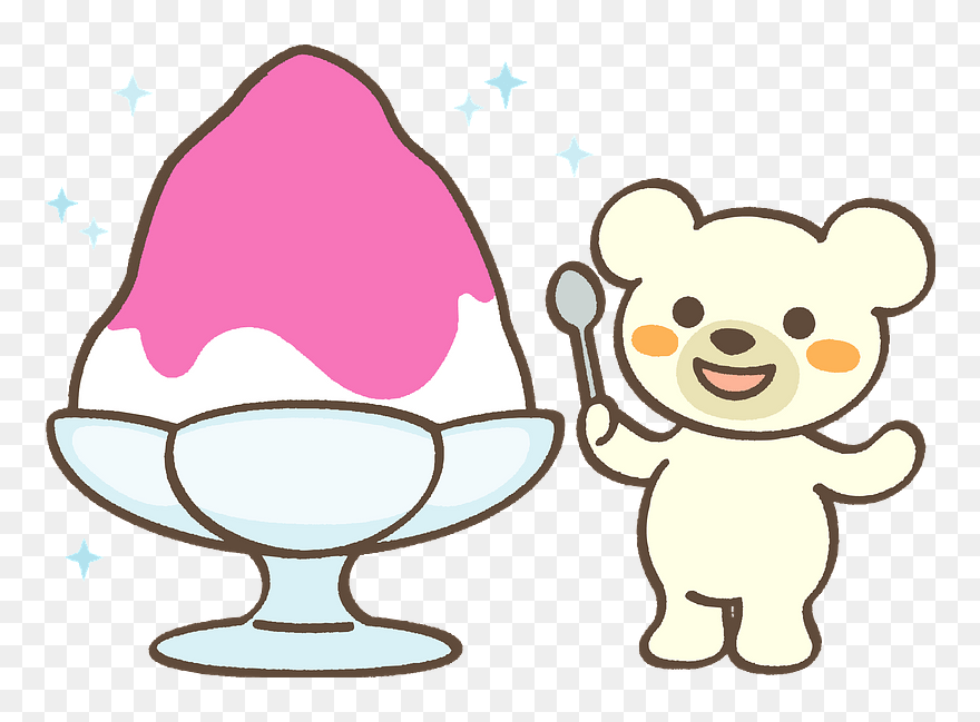 Polar Bear Shaved Ice Clipart - Cartoon - Png Download