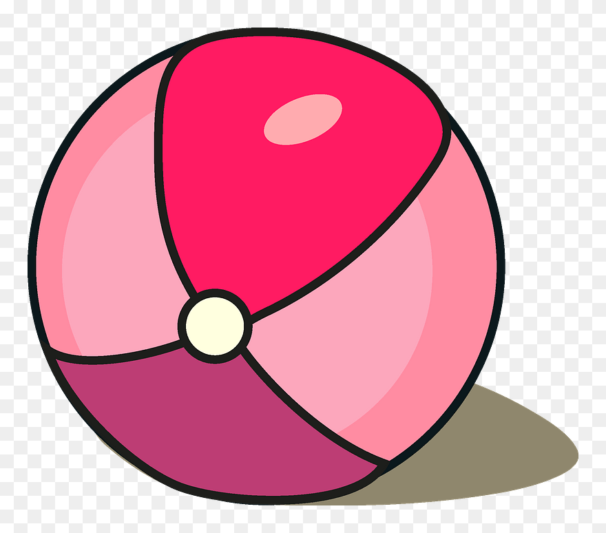 Beach Ball Clipart - Circle - Png Download