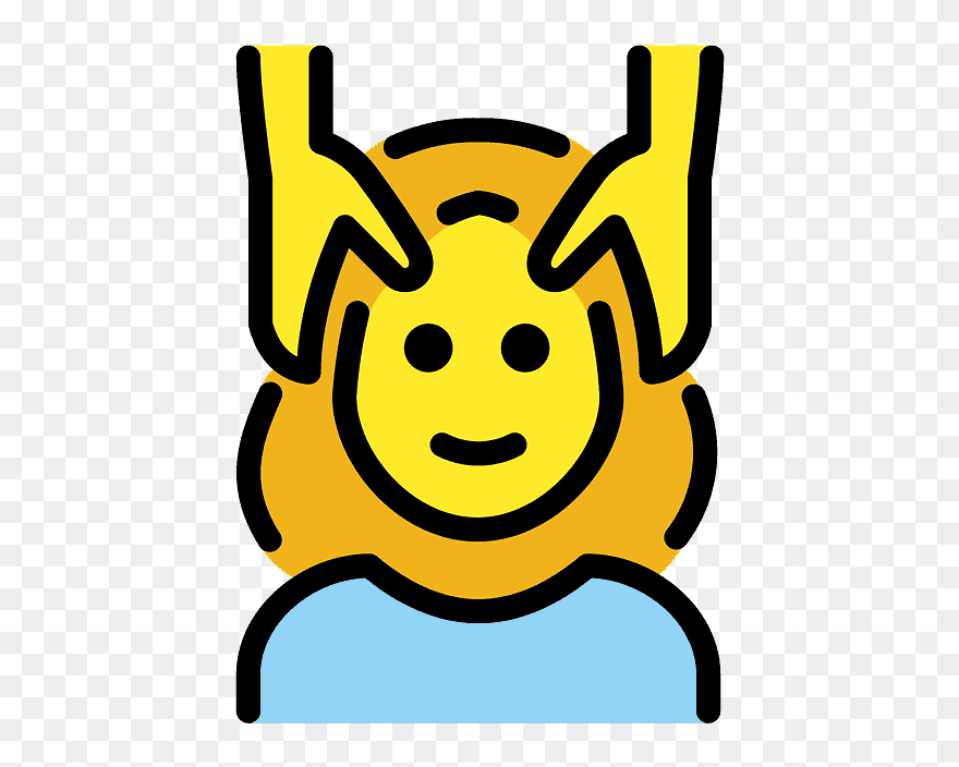 Woman Getting Massage Emoji Clipart - Emoji - Png Download