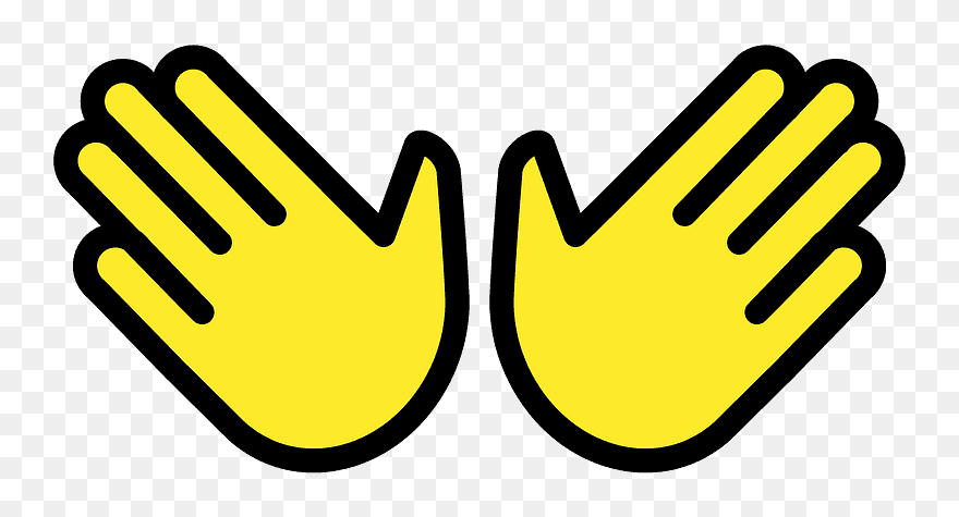 Open Hands Emoji Clipart - Icon - Png Download